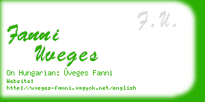 fanni uveges business card